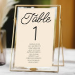 Moderne Minimal Minimalistische Champagnerhochzeit Tischnummer<br><div class="desc">Dies ist eine moderne Minimal Minimalistisch Champagner Hochzeitsfeier mit Namen!</div>