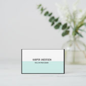 Moderne Minimal Mint Business Cards Visitenkarte (Stehend Vorderseite)