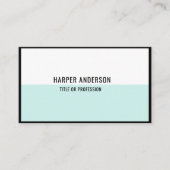 Moderne Minimal Mint Business Cards Visitenkarte (Vorderseite)