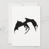 Moderne Minimal mittelalterliche Drache Hochzeit E Einladung (Rückseite)