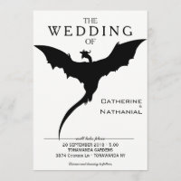 Moderne Minimal mittelalterliche Drache Hochzeit E