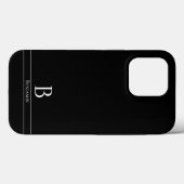 Moderne Minimal Monogram Case-Mate iPhone Case (Rückseite (Horizontal))