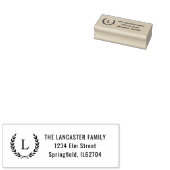 Moderne Minimal-Monogram-Rücksendeadresse Gummistempel (Stempel)