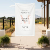 Moderne Minimal Monogram Wedding Willkommen Banner