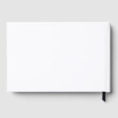 Moderne Minimal-Monogram-White-Foil-Hochzeit Gästebuch (Rückseite)