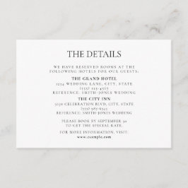 Moderne Minimal-Monogramm-Schwarz-Weiß-Hochzeit Begleitkarte