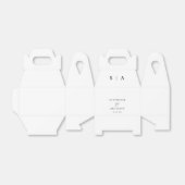 Moderne Minimal-Monogramm-Schwarz-Weiß-Hochzeit Geschenkschachtel (Ungefaltet)