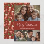 Moderne Minimal Multi-Foto Weihnachten (Vorne/Hinten)