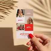 Moderne Minimal Nail Salon Business Foto Collage Visitenkarte