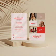 Moderne Minimal Nail Salon Business Foto Collage