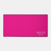 MODERNE MINIMAL-Namensgebung solide, heiße Fuschia Schreibtischunterlage (Vorderseite)