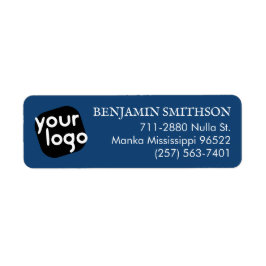 Moderne Minimal Navy Blue Custom Rücksendeadresse
