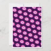 Moderne Minimal Neon Pink Lips sprechen 30 Geburts Einladung (Rückseite)