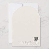 Moderne Minimal-Neutral-Foto-QR-Kodierung Einladung (Rückseite)