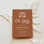 Moderne Minimal Oh Baby Dusche Einladung