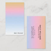 Moderne Minimal Ombre Gradient Business Card Visitenkarte (Vorne/Hinten)