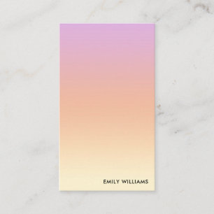 Moderne Minimal Ombre Gradient Business Card Visitenkarte
