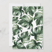 Moderne Minimal Palmenblattgoldhochzeit Ankündigung (Rückseite)