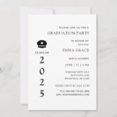 Moderne Minimal-Party für Polizeibeamte Einladung (Vorderseite)