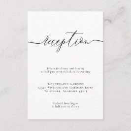 Moderne Minimal Party Hochzeitsempfehlung Begleitkarte