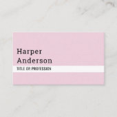 Moderne Minimal Pastel Pink Business Cards Visitenkarte (Vorderseite)
