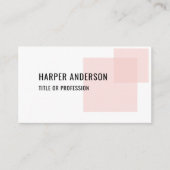 Moderne Minimal Pastel Pink Square Business Cards Visitenkarte (Vorderseite)