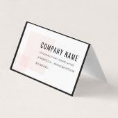 Moderne Minimal Pastel Pink Square Business Cards Visitenkarten (Rückseite)