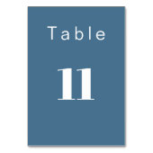 Moderne Minimal pastelblau - Tischnummer Card (Vorderseite)