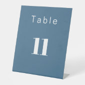 Moderne Minimal pastelblau - Tischnummer Card Sockelschild (Vorderseite)