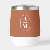 Moderne Minimal Pill Monogram - Terra Cotta (Vorderseite)