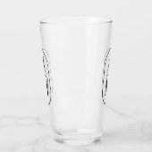Moderne Minimal Pill Monogramm - Schwarz Glas (Links)