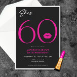 Moderne Minimal Pink Lips Sie ist sechzig Geburtst Einladung<br><div class="desc">Moderne und schicke Einladung zum Geburtstag: "Sie ist 60" und verbindet klassisches Schwarz und Weiß mit Akzenten von hellrosa,  mit einem spielerischen Paar Lippen. Es ist minimales Design ist ein einfaches und lustiges Design,  um den Meilenstein Geburtstag zu feiern. Erstellt von der einfachen Farmhouse Press.</div>