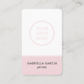 Moderne Minimal-Pink-Logo-Scannable-Visitenkarte Visitenkarte (Vorderseite)