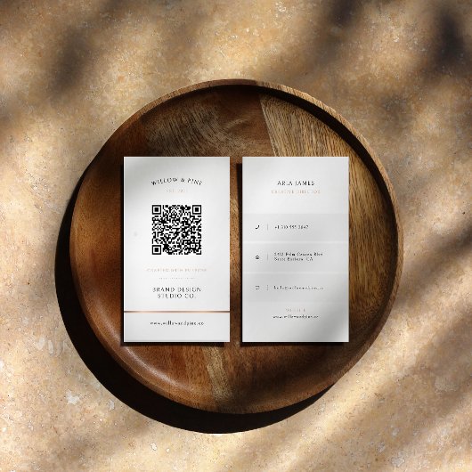 Moderne Minimal Professionelle QR Visitenkarte