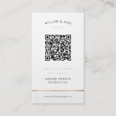 Moderne Minimal Professionelle QR Visitenkarte (Vorderseite)
