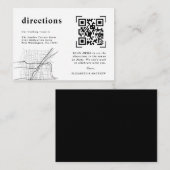 Moderne Minimal QR Code Scan | Hochzeitsrichtungen Begleitkarte (Vorne/Hinten)