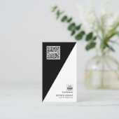 Moderne Minimal QR-Logos soziale Medien Unternehme Visitenkarte (Stehend Vorderseite)