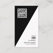 Moderne Minimal QR-Logos soziale Medien Unternehme Visitenkarte (Vorderseite)