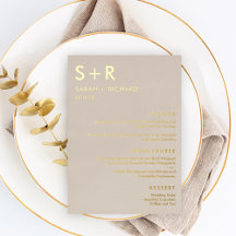 Moderne Minimal REAL FOIL Elegante Menükarte