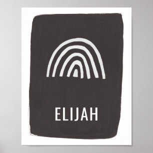 Moderne Minimal Regenbogen Name Kinderzimmer Kunst Poster