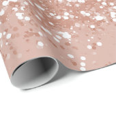Moderne Minimal-Roségold-Fein-Glitter-Muster Geschenkpapier (Rolleneckpunkt)