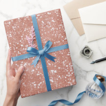Moderne Minimal-Roségold-Fein-Glitter-Muster