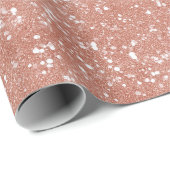 Moderne Minimal-Roségold-Fein-Glitter-Muster Geschenkpapier (Rolleneckpunkt)