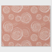 Moderne Minimal-Roségold-Fein-Glitter-Muster Geschenkpapier (Flach)