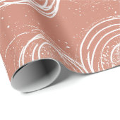 Moderne Minimal-Roségold-Fein-Glitter-Muster Geschenkpapier (Rolleneckpunkt)