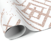 Moderne Minimal-Roségold-Fein-Glitter-Muster Geschenkpapier (Rolleneckpunkt)