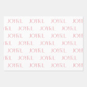Moderne Minimal Rote Streifen Joyful Foto Weihnach Geschenkpapier Set (Vorderseite 2)