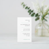 Moderne Minimal Sage Green Stilvoll trendy Visitenkarte (Stehend Vorderseite)
