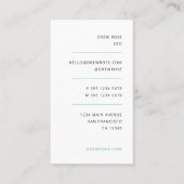 Moderne Minimal Sage Green Stilvoll trendy Visitenkarte (Vorderseite)