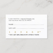 Moderne Minimal Saubere Imitate Goldene Schönheit Treuekarte (Rückseite)